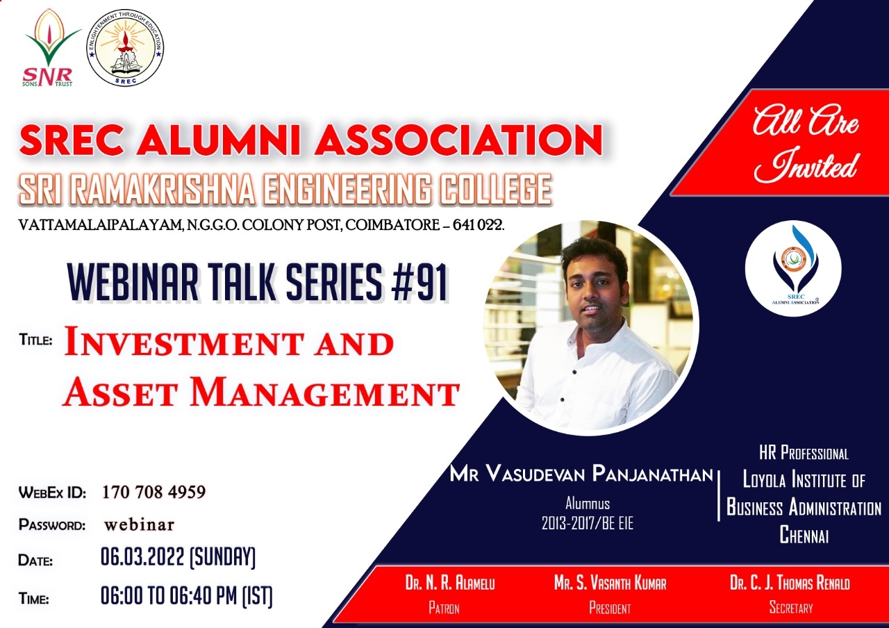 Webinar Talk Series # 91 titled “Investment and Asset Management”